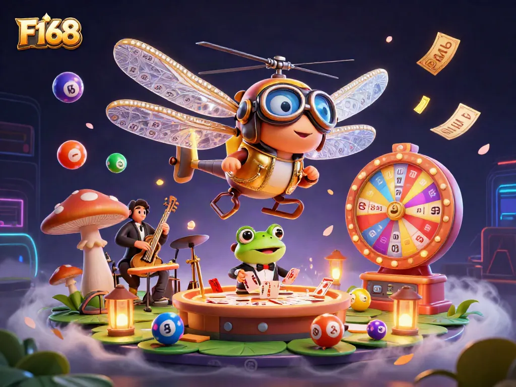 Experience the thrilling F168 lottery game with vibrant elements and engaging characters.