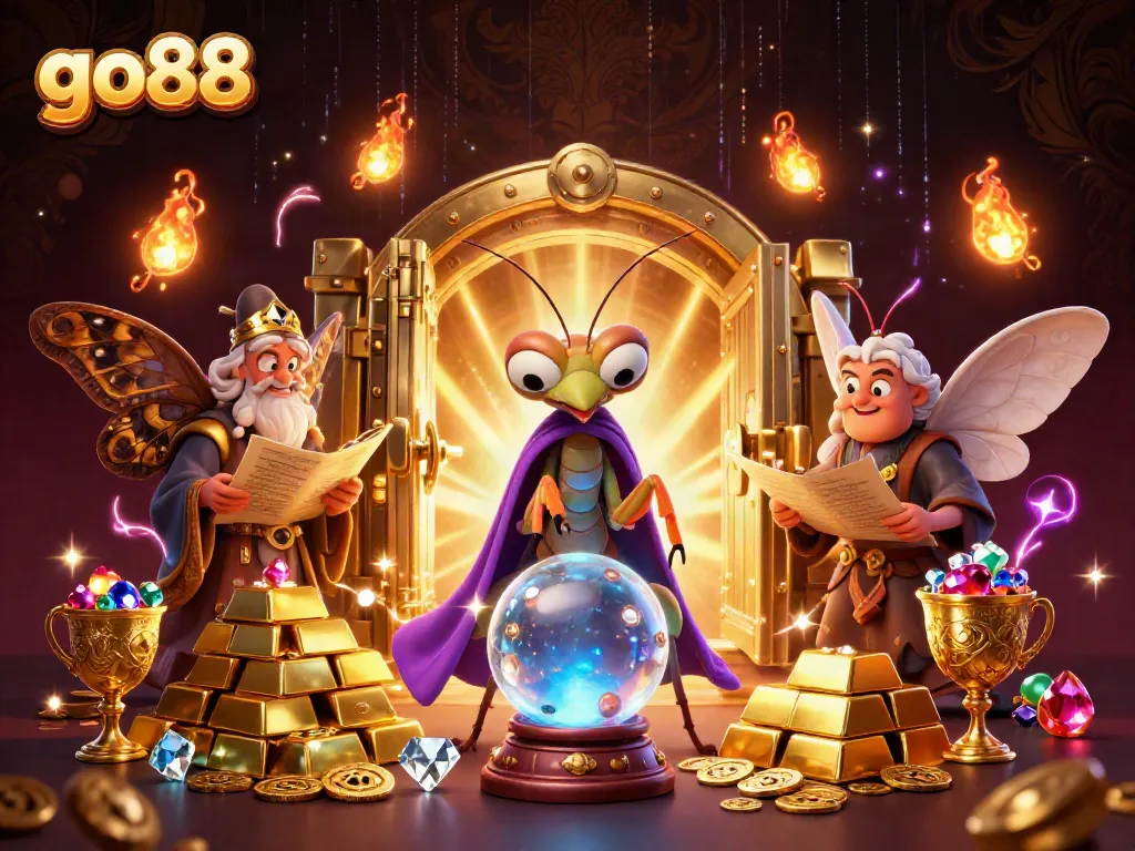 Experience go88's thrilling online gaming with a vibrant fortune teller scene illustrating captivating gameplay.