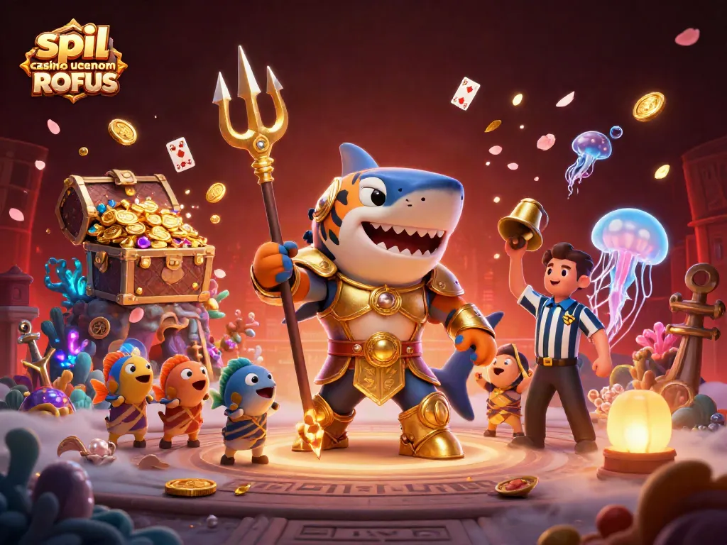 Play exciting games at spil casino uden om ROFUS with vibrant underwater themes and energetic characters.